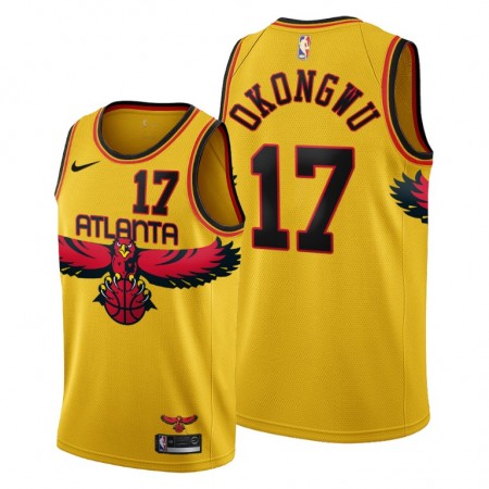 NBA Mænd Trøje Atlanta Hawks Onyeka Okongwu 17 Nike 2021-22 City Edition Throwback 90s Swingman